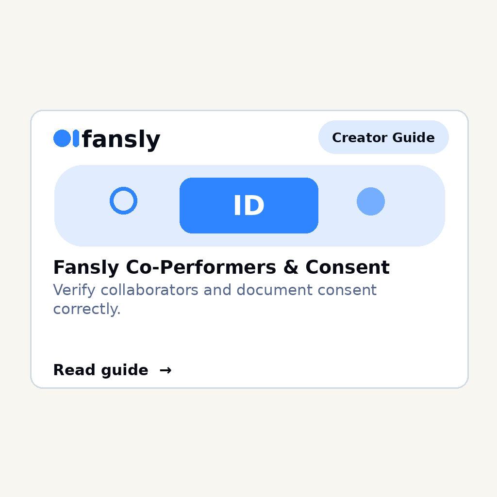 Fansly Co-Performers & Consent Guide