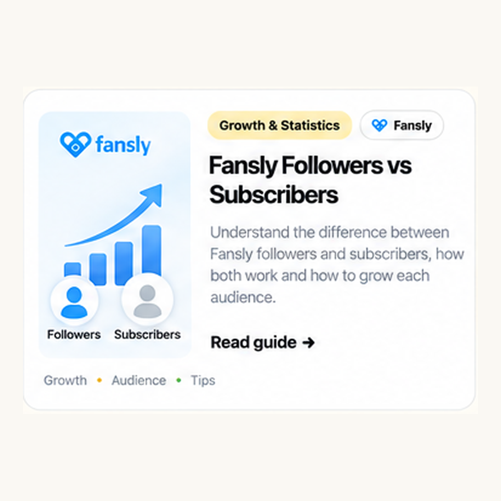 Fansly Followers vs Subscribers