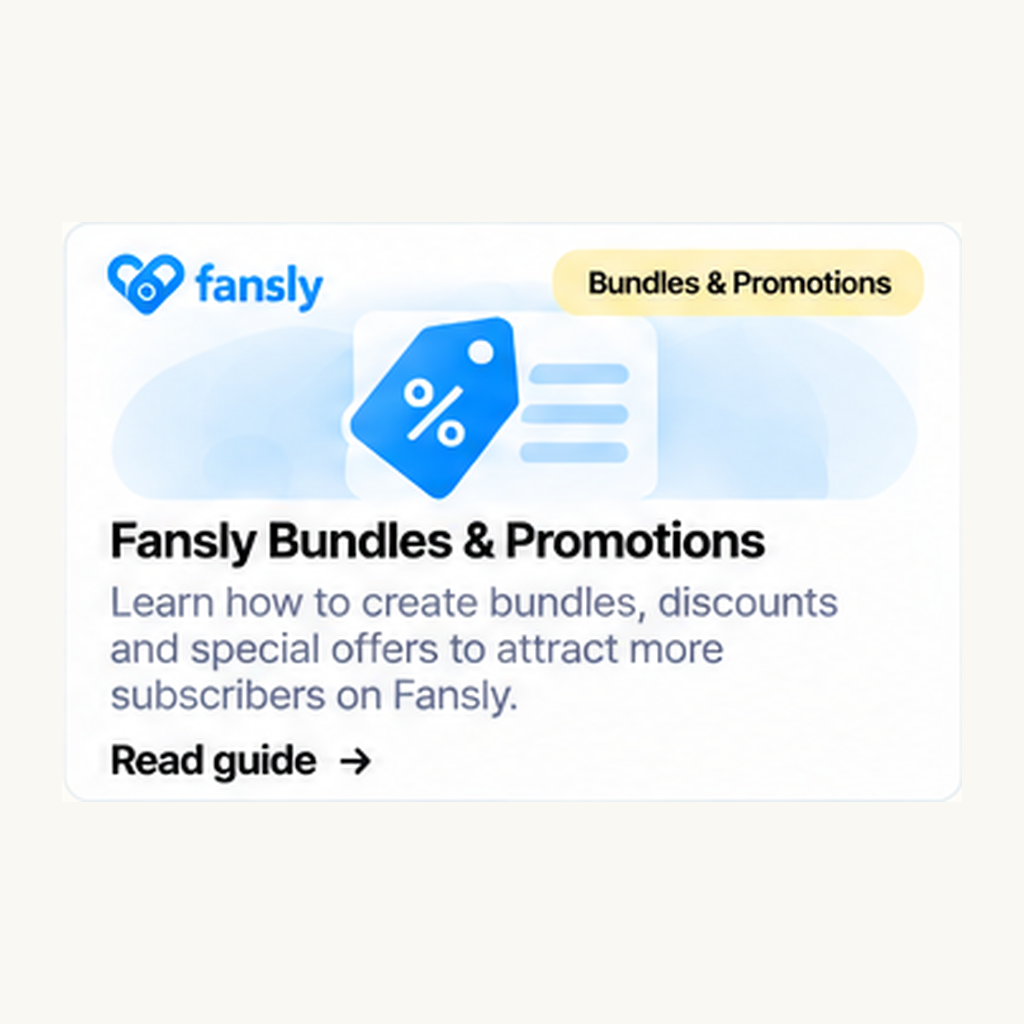 Fansly Bundles, Promotions & Discounts