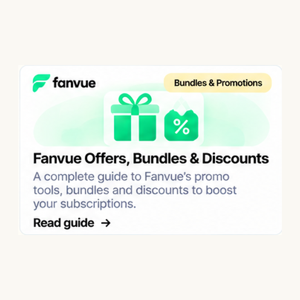 Fanvue Offers, Bundles & Discounts
